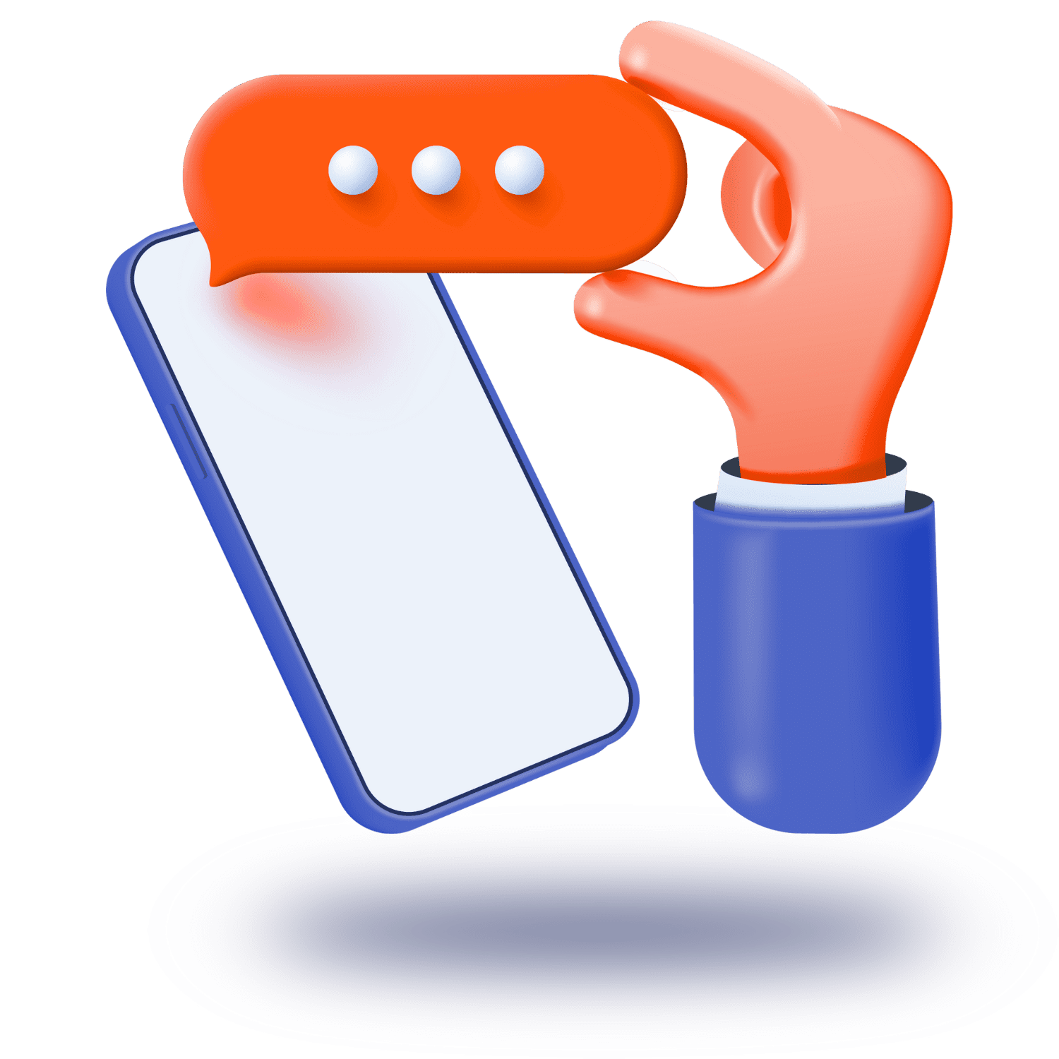 Mano al telefono durante intervista obiettivi con consulente Agenzia Marketing Pistoia